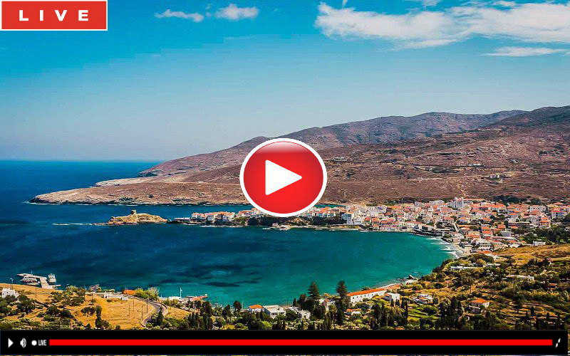 □️Live Webcam Andros Town Panorama/ Άνδρος