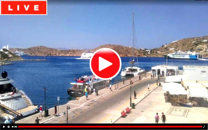 □️Live Webcam Ios Ferry Port Ίος/Cyclades
